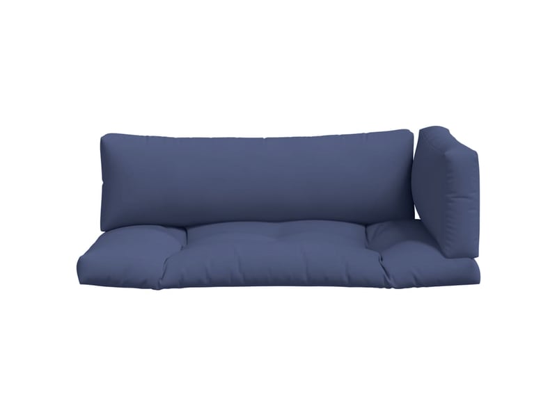  Lot de 3 coussins de palette, coussins de canapé bleu marine tissu oxford cf59661  - Conforama D