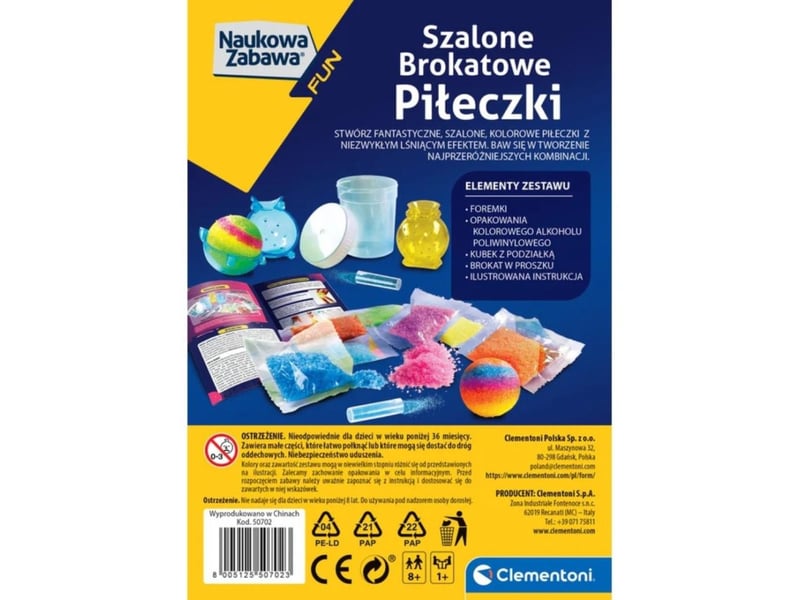  Coffret scientifique clementoni 50702 science  and  jeu - balles rebondissantes à paillettes 8005125507023 - Conforama C
