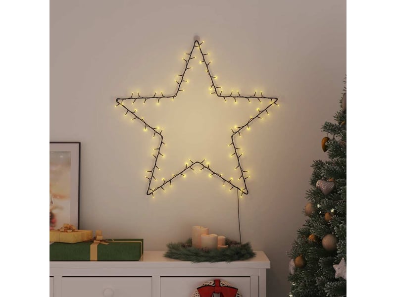  Lumières de noël silhouette d'étoile 115 led blanc chaud  - Conforama B