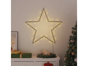 Lumières de noël silhouette d'étoile 115 led blanc chaud