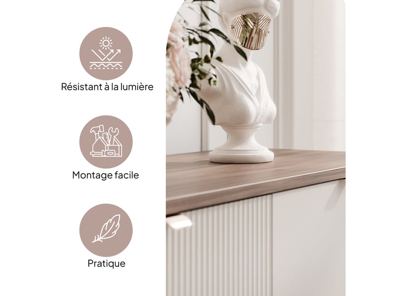  Commode salon navani - commode chambre - 160x40x82 cm - 6 tiroirs et porte - cachemirenoyer NAVANI - Conforama D