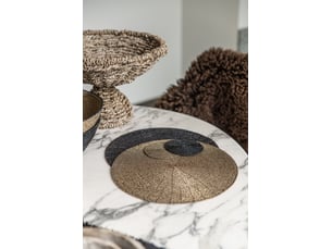 Le sous-verre beaded - noir