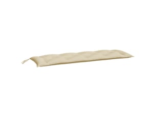 Coussin de banc de jardin, coussin d'assise beige 150x50x7 cm tissu oxford cf52655