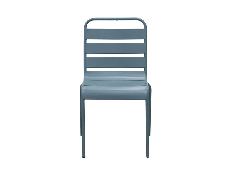  Lot de 2 chaises de jardin en métal bleu gris - baca  - Conforama C