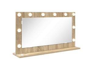 Miroir rectangulaire à fixer coloris marron <strong></strong> <strong></strong> - 80 cm x 45 cm