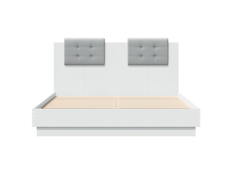  Lit double- lit adulte -  cadre de lit sans matelas blanc 120x190 cm  - Conforama C