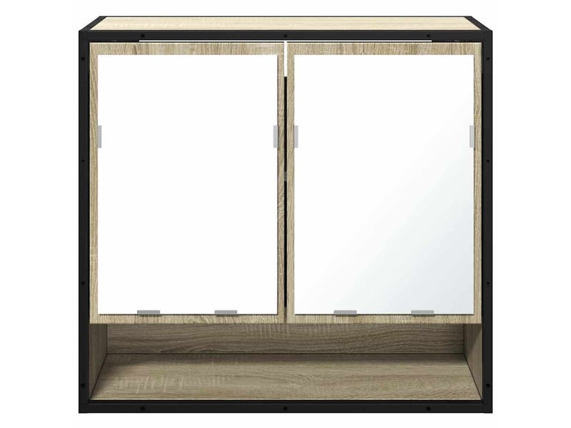  Armoire de salle de bain avec miroir chêne sonoma 65x20x60cm bois d'ingénierie  - Conforama E