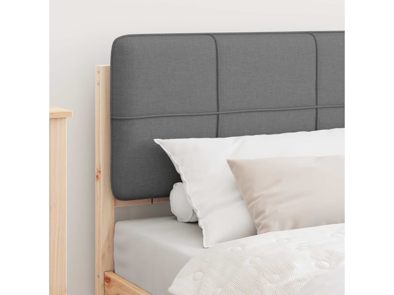  Lit simple- lit adulte -  cadre de lit avec tête de lit rembourrée gris clair 80 x 200 cm  - Conforama B