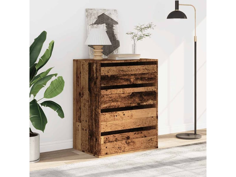  Commode chambre adulte, commode d'angle vieux bois 60x41x76 cm bois d'ingénierie  - Conforama C