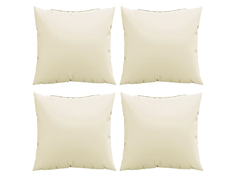  Lot de 4 coussins de canapé, coussins décoratifs crème 60x60 cm tissu cf59235  - Conforama D