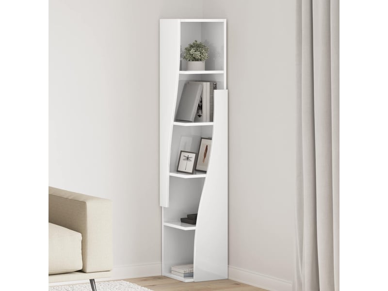  Meuble d'angle, meuble de rangement salon 27,5x27x140cm bois d'ingénierie  - Conforama B