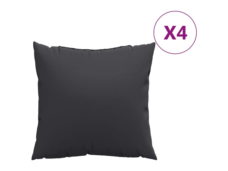  Lot de 4 coussins de canapé, coussins décoratifs noir 40x40 cm tissu cf59240  - Conforama A