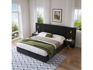 Lit coffre 160x200 cm <strong></strong>  <strong>Bliss Lite</strong> coloris noir