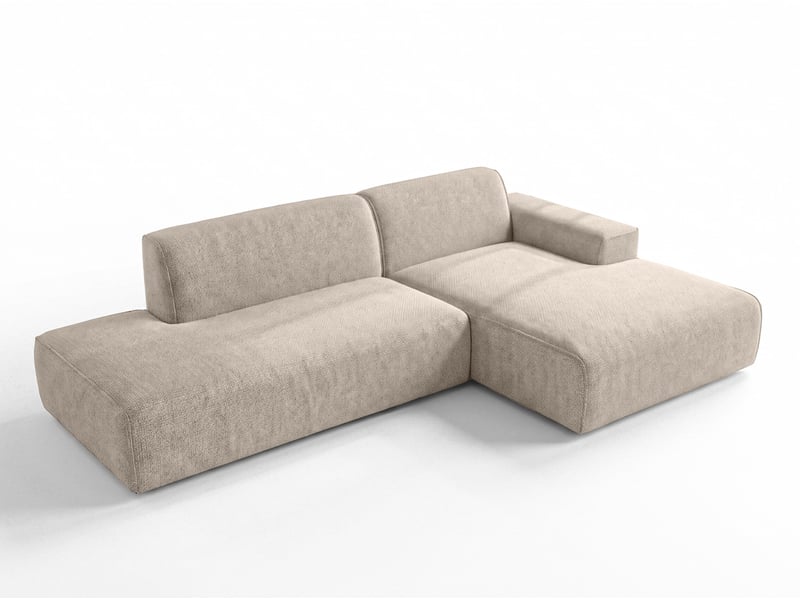  Canapé d'angle moderne didim duo, 288 cm, beige, revętement en velours d Didim Duo - Conforama A