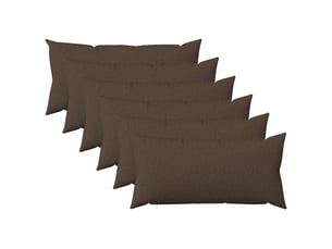 Lot de 6 coussins avec oreiller, coussins décoratifs heerlen taupe tissu cf50751