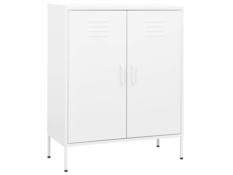  Armoire de rangement, rangement bureau blanc 80x35x101,5 cm acier shl7282  - Conforama B