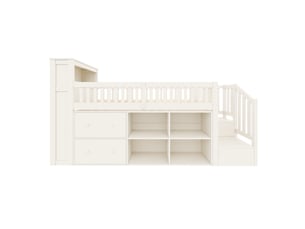 Lit mezzanine 90x200 cm MAISONORA coloris blanc