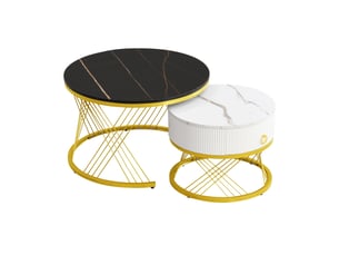 Table basse rond(e) coloris noir <strong></strong> <strong></strong>