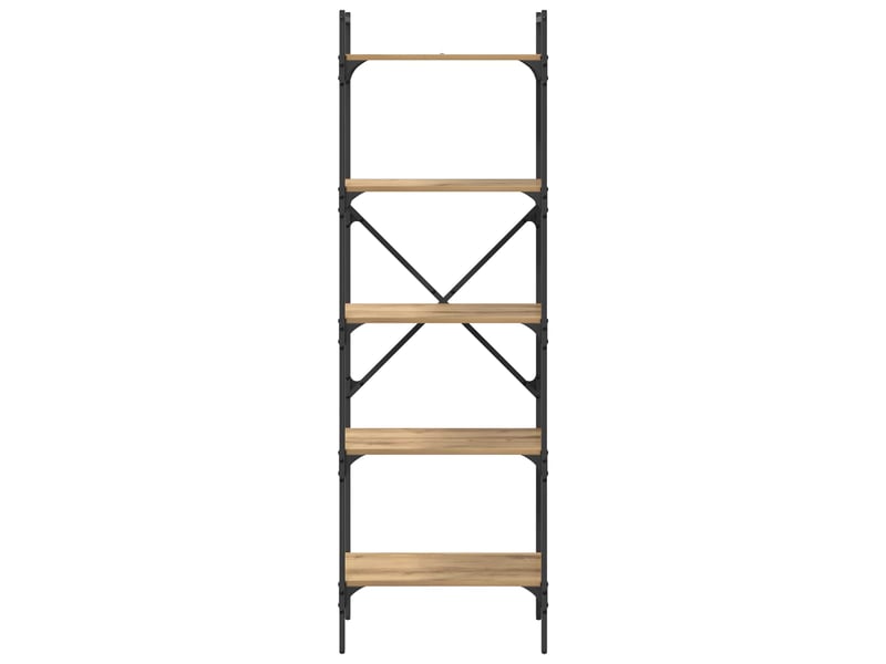  Bibliothèque 5 niveaux, armoire à livres 56 x 32 x 174 cm bois d'ingénierie shl2236  - Conforama E