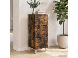 Armoire de rangement bureau, armoire à tiroirs chêne fumé 33 x 34,5 x 90 cm shl1343
