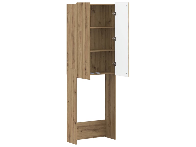  Armoire de toilette, meuble de toilette zwolle chêne artisanal 66x25.5x190 cm  - Conforama D