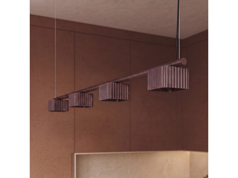 Lustre riff 4 brun gx53 aluminium moderne 208x122x10cm SL.3083 - Conforama D