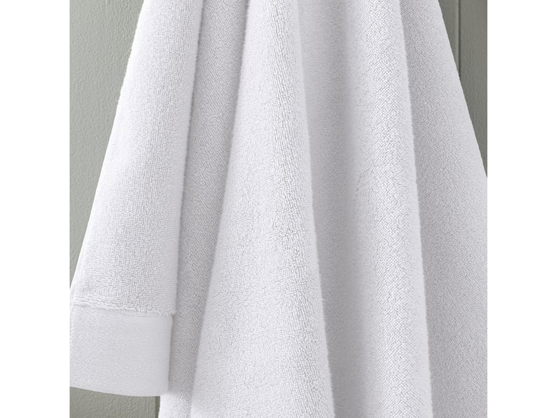  Drap de bain softy 100 x 150 cm éponge zero twist 100% coton peigné 600 gm² blanc CP-DDBAINSOFTY-NEIGE - Conforama E