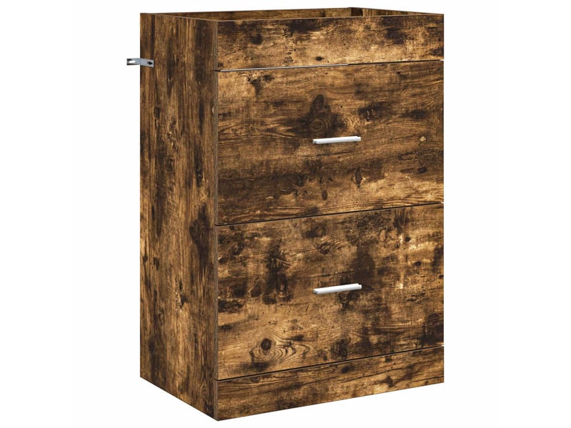 Ensemble de mobilier de salle de bain chêne fumé shl4344 - Conforama D