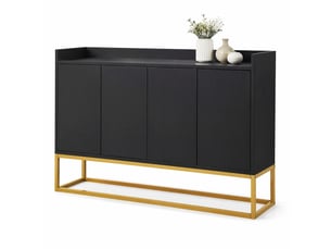 Buffet 4 porte(s)  0 tiroir(s) <strong></strong> <strong></strong> - 120 cm coloris noir 