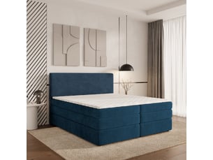 Lit avec rangement 160x200 cm <strong>MASSENO</strong>  <strong></strong> coloris bleu