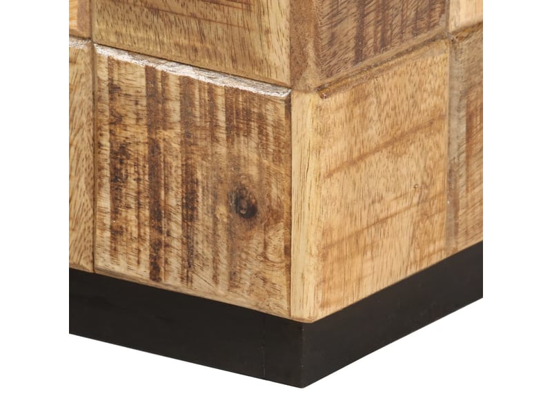  Tables basses 2 pcs | table de salon avec design de blocs bois de manguier brut  - Conforama D