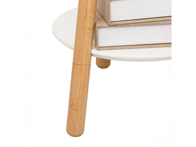  Portemanteau sur pied avec 5 crochets et étagères bambou et mdf 39.5 x 39.5 x 171 cm T5828P553598 - Conforama E