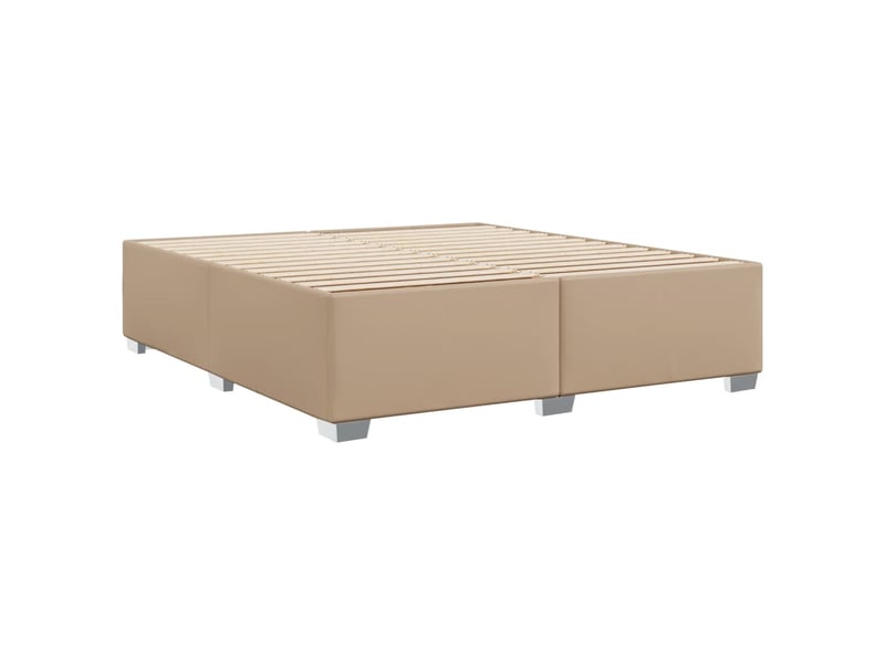  Lit double- lit adulte -  cadre de lit sans matelas cappuccino 200x200 cm similicuir  - Conforama B