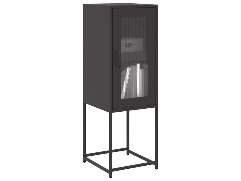  Buffet - bahut - meuble de rangement noir 36x39x107 cm acier laminé à froid  - Conforama B