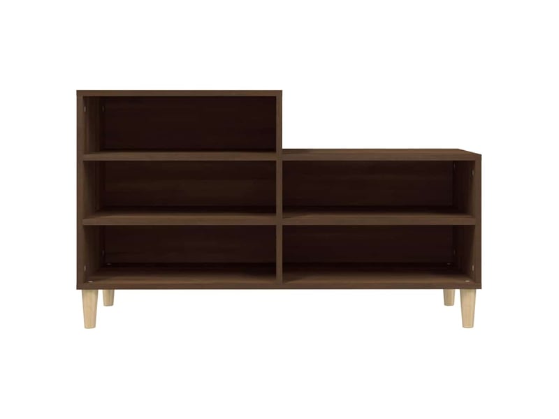  Armoire à chaussures chêne marron 102x36x60cm bois d'ingénierie shl7387  - Conforama E