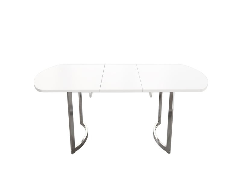 Table de salle à manger extensible en mdf pour salle à manger 140 à 180×80 cm blanc - Conforama D