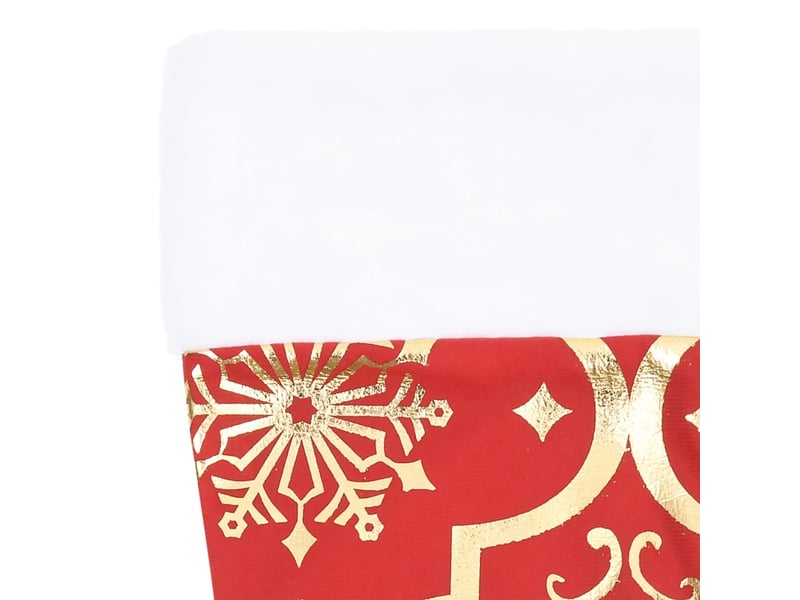  Jupe de sapin de noël de luxe avec chaussette rouge 90 cm tissu  - Conforama E