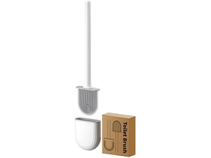  Brosse wc, brosse wc avec support en silicone, brosse wc avec support en silicone et installation rapide, blanc.  - Conforama D