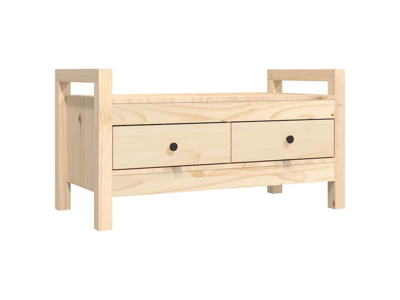  Banc d'entrée, banc interieur 80x40x43 cm bois de pin massif  - Conforama A