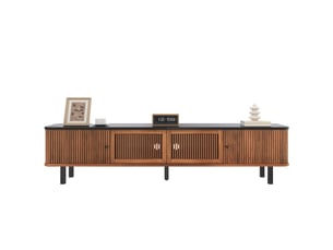 Meuble tv coloris bois foncé 190 cm