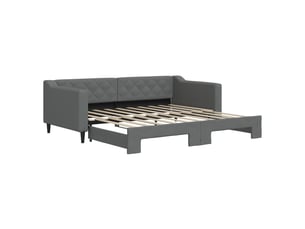 Lit simple 90x190 cm    coloris gris