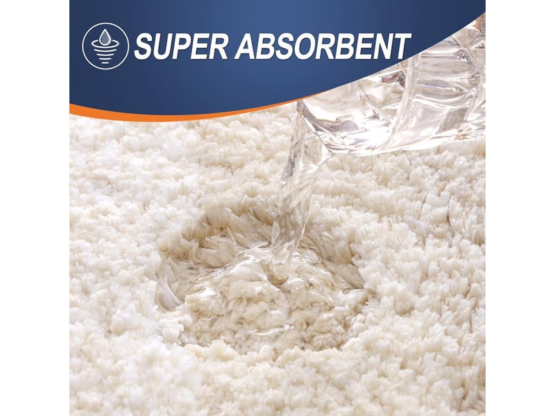  Tapis de bain en microfibre antidérapant - 20 x 30 pouces - beige clair  - Conforama D
