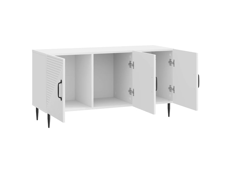  Meuble tv - banc tv - meuble de rangement blanc brillant 99 x 34,5 x 50 cm bois d'ingénierie  - Conforama E