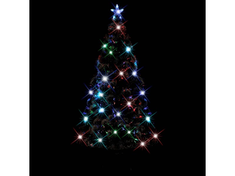 Sapin de noël - arbre de noël pré-éclairé avec support et led 210 cm fibre optique - Conforama C