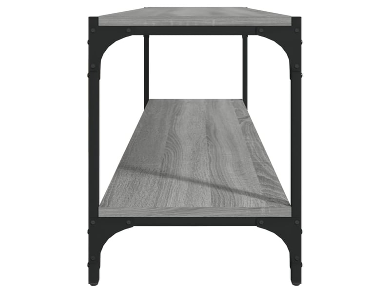  Meuble tv - banc tv - meuble de rangement sonoma gris 100x33x41 cm bois d'ingénierie et acier  - Conforama E