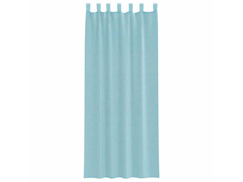 Lot de 2 rideaux en voile, voilages avec passe-tringles turquoise cf44494 - Conforama D