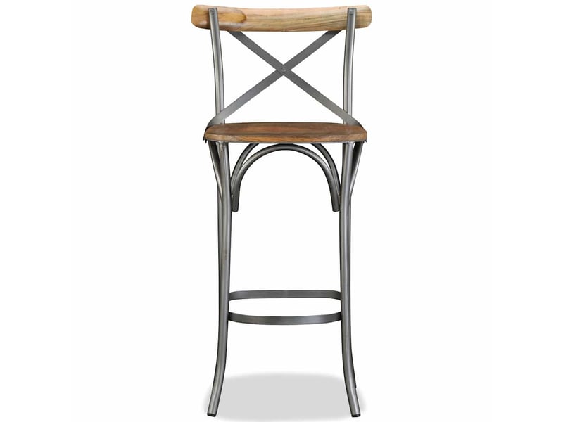  Tabouret de bar, chaise de bar bois de manguier massif  - Conforama A