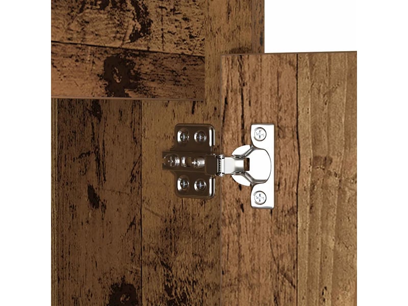  Lot de 2 armoires de chevet led modernes avec tiroir 38 x 34 x 61 cm en bois d'ingénierie bois ancien 02_0052439  - Conforama E