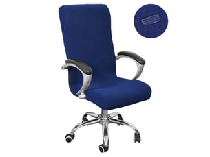 Housse de chaise de bureau universelle en microfibre élastique lavable avec accoudoirs élastiques pour des chaises de direction confortables, multicolore