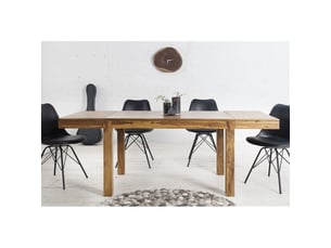 Table de salle à manger tavina 120–200 cm – table extensible en bois massif de sheesham verni